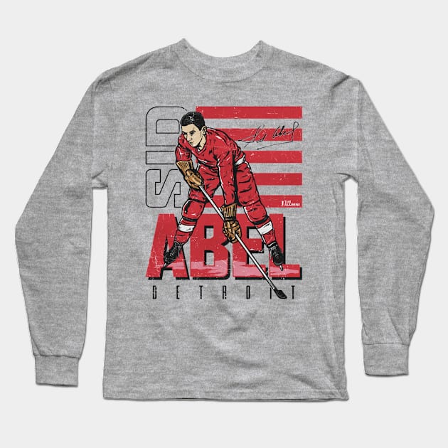 Sid Abel Detroit Homage Long Sleeve T-Shirt by Erianna Bee